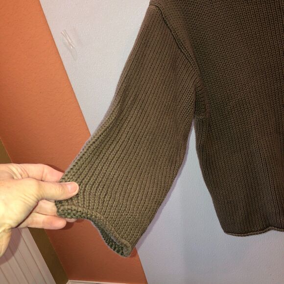 Chicos Design Womens XL 3 Green Knit 3/4 Sleeve Boat Neck Sweater Top Shirt - Picture 5 of 8